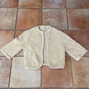 VINTAGE ROBINSONS CROP SWEATER OPEN FRONT